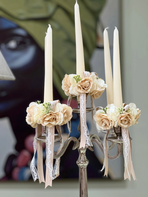 Coroncina Girocandela Artigianale Linea Luce - Mata Creazioni