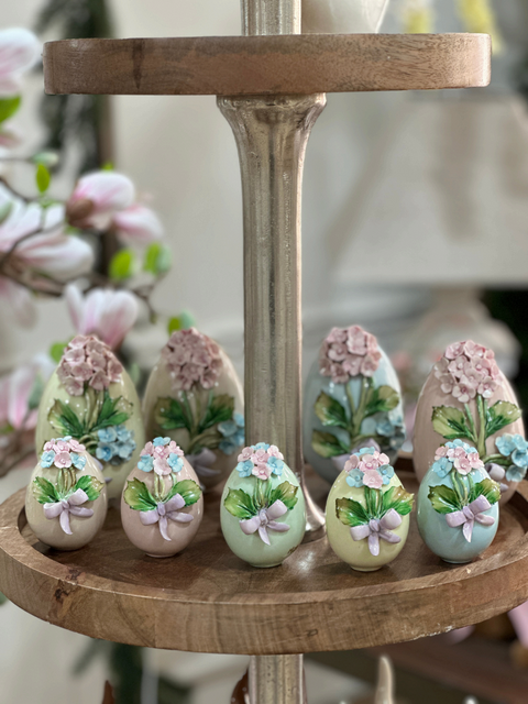Uova Ortensia in Ceramica Artigianale - Mata Creazioni