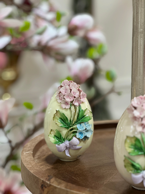 Uova Ortensia in Ceramica Artigianale - Mata Creazioni