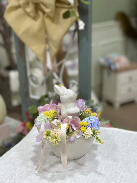 Uovo Schiuso in Ceramica Artigianale con Coniglio - Mata Creazioni