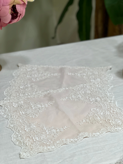 Coppia Centrini Velo Doppiati Marika - Mata Creazioni