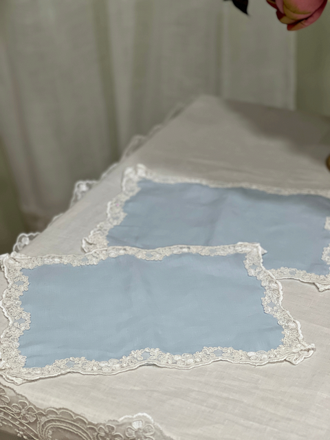 Coppia Centrini Bordati Marika - Mata Creazioni