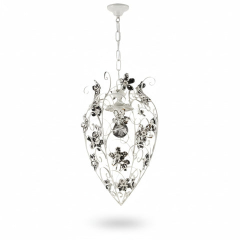 Lampadario Shabby Chic "Cuore di Cristallo" - SO 165/1C - ø 32 H 50