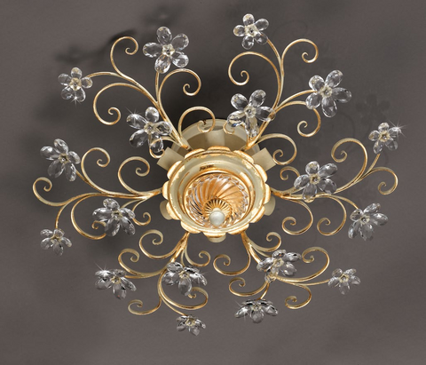 Plafoniera Shabby Chic "Costellazione di Fiori" - PL 165/65 C - ø 65 H 19