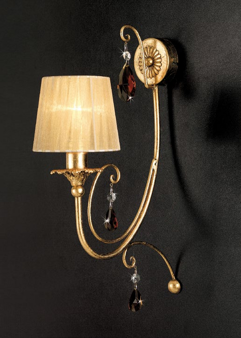 Applique Shabby Chic "Luce d'Ambra" - AP 145/1 - L 13 H 44