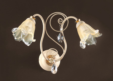 Applique Shabby Chic "Danza di Gigli" - AP 156/2 - L 45 H 30