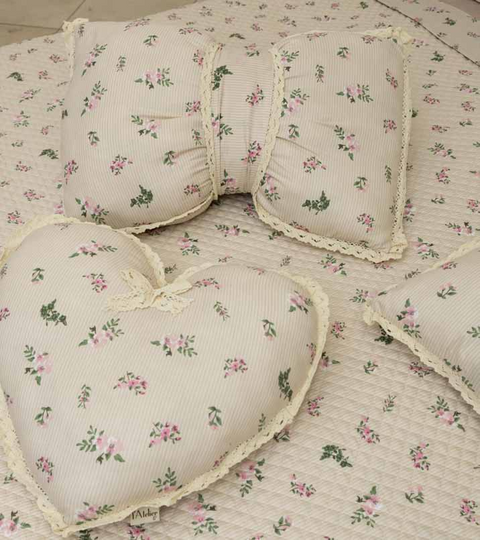 Cuscino a Fiocco o Cuore Fiore di Primavera - 40x60cm, 45x50cm