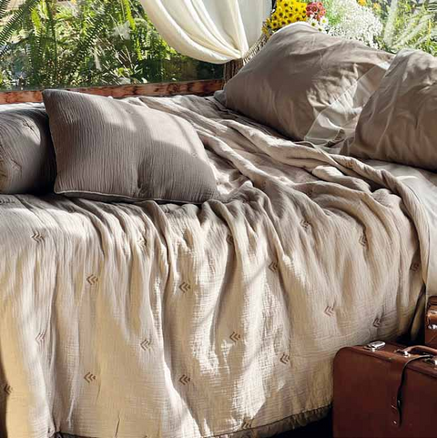 Trapuntino Matrimoniale Gulliver - 260x260 cm (Avorio o Greige)