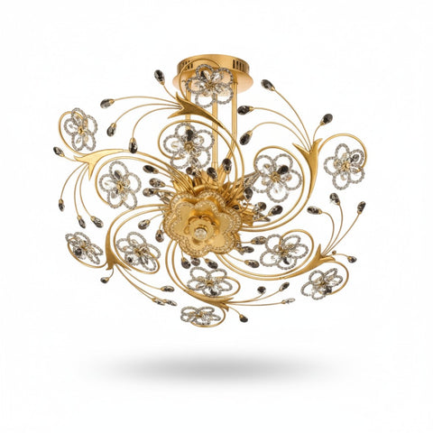 Plafoniera Shabby Chic "Costellazione di Fiori" - PL 149/80 - ø 80