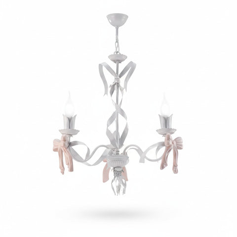 Lampadario Shabby Chic "Fiocco di Neve" - LS 169/3 - ø 55 h 50