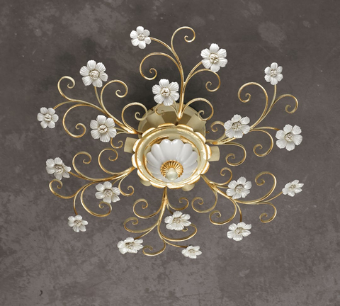 Plafoniera Shabby Chic "Giardino d'Inverno" - PL 165/65 P - ø 65 h 19