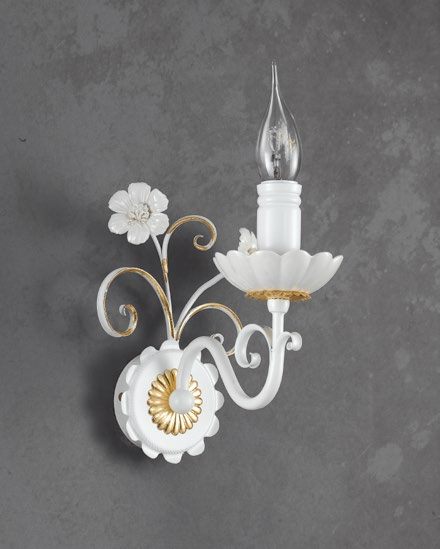 Applique Shabby Chic "Sogno in Fiore" - AP 165/1 P - h 22 ø 16 sp 20