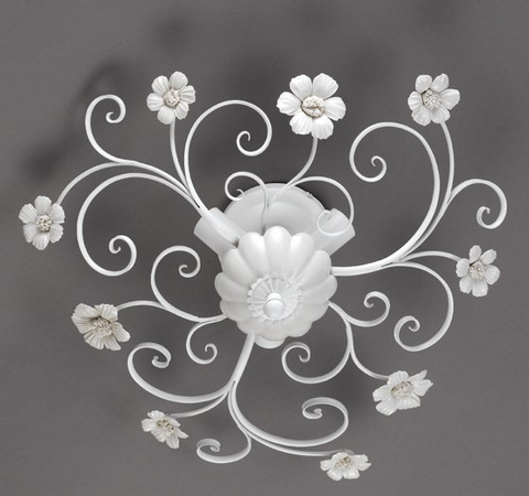 Plafoniera Shabby Chic "Petali di Luce" - PL 165/45 P - ø 45 h 18