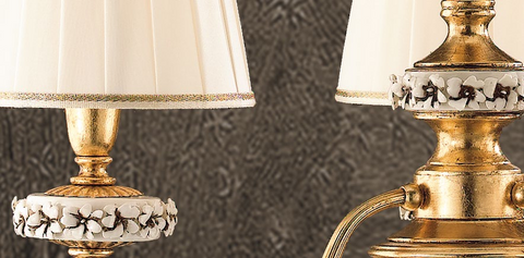 Lampadario Shabby Chic "Reggia Dorata" - LS 142/3 - ø 50 h 53