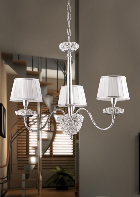 Lampadario Shabby Chic "Giardino Reale" - LS 154/3 - ø 59 h 51
