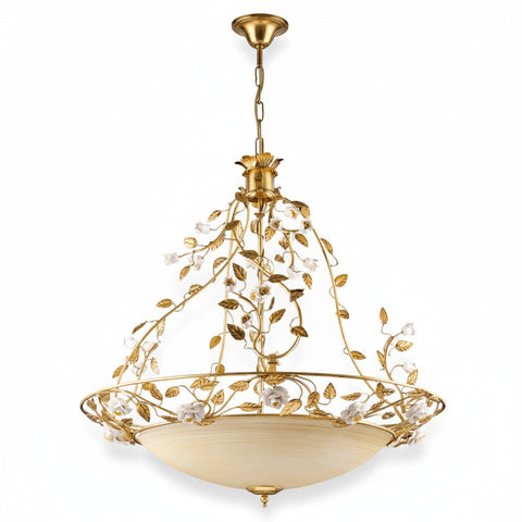 Lampadario a Sospensione Shabby Chic "Sinfonia Floreale" - SO 122/ 70 V - ø 70 h 75
