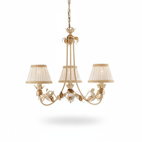 Lampadario Shabby Chic "Sinfonia Floreale" - LS 122/3 - ø 51 h 50