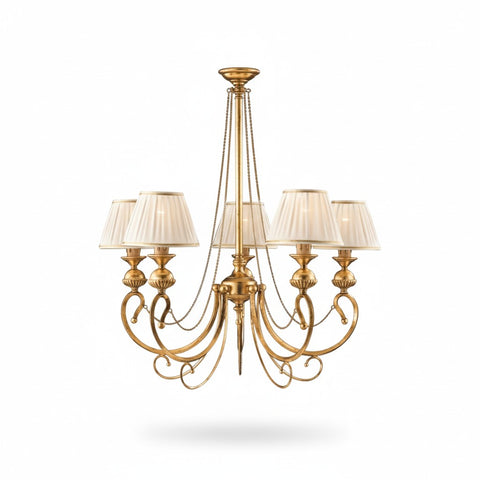 Lampadario Shabby Chic "Nuvola d'Oro" - LS 105/5 - ø 67 h 69