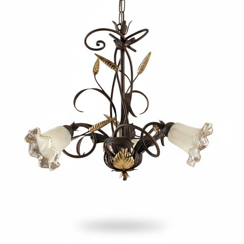 Lampadario Shabby Chic "Nobile Bocciolo" - LS 119/3 119/2 - ø 58 h 50