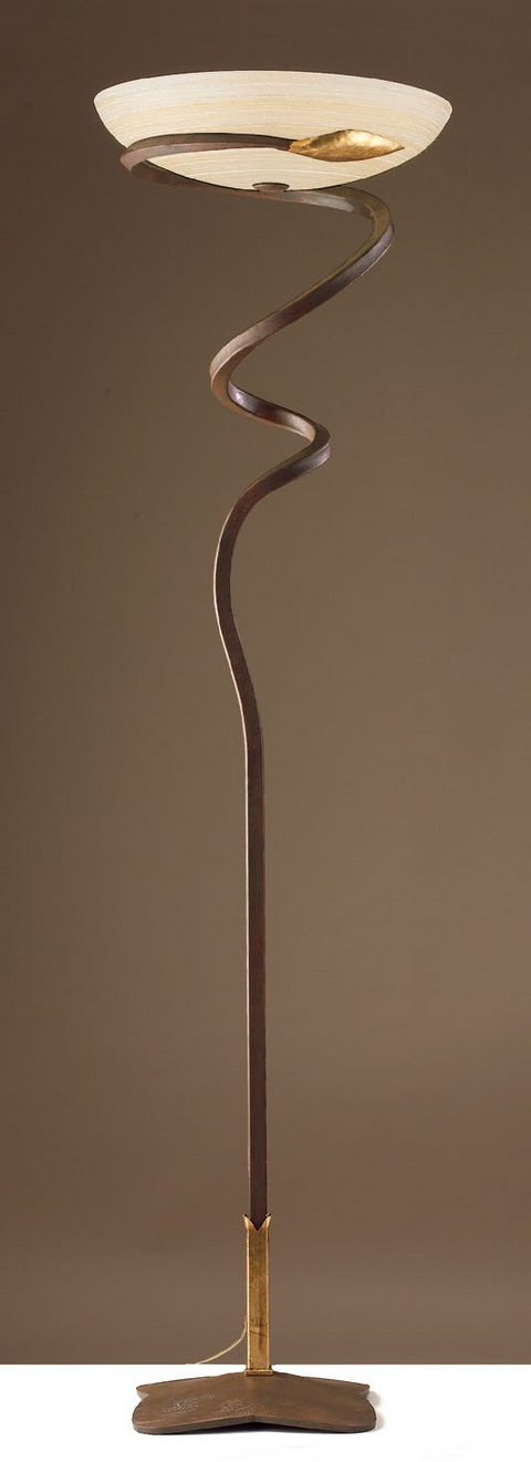 Lampada da Terra Shabby Chic "Foglia Contemporanea" - LT 110 - ø 50 H 185