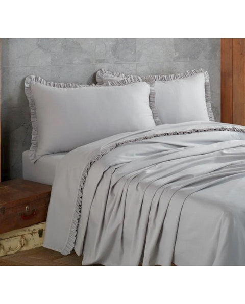 SHEETS WITH IVORY DOUBLE PILLOWCASES