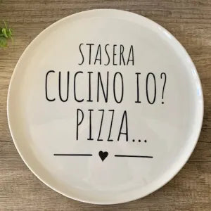 PIZZA PLATE "I COOKING TONIGHT? PIZZA"