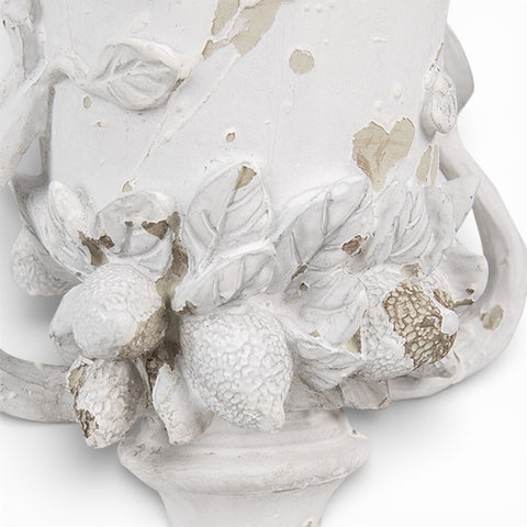 Fioriera decorativa a coppa in stile classico – Ø 19x28 cm (bianco/beige, polyresin) by Clayre & Eef