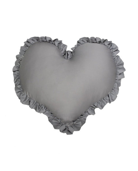 WHITE HEART CUSHION WITH GALETTA