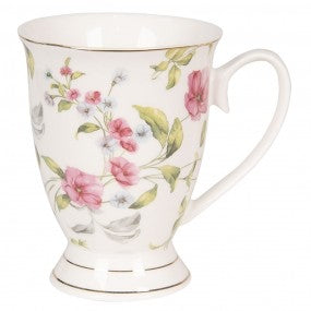 Mug in porcellana a fiori