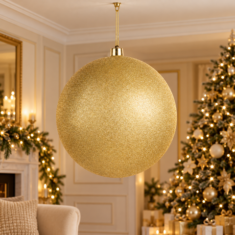Palla di Natale Gigante Oro e Rossa – Goodwill, 50cm