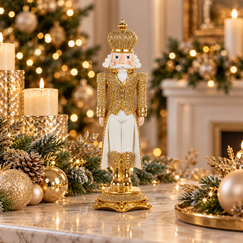 Schiaccianoci Natalizio Bianco e Oro Collezione Magic Kingdom – Goodwill