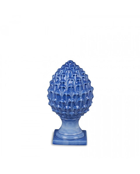 Blue porcelain pine cone