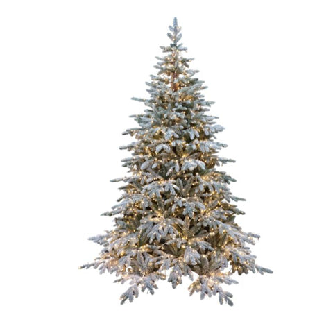 Albero di Natale Innevato con Luci LED – PE+PVC Real Touch H.180/210/240 cm