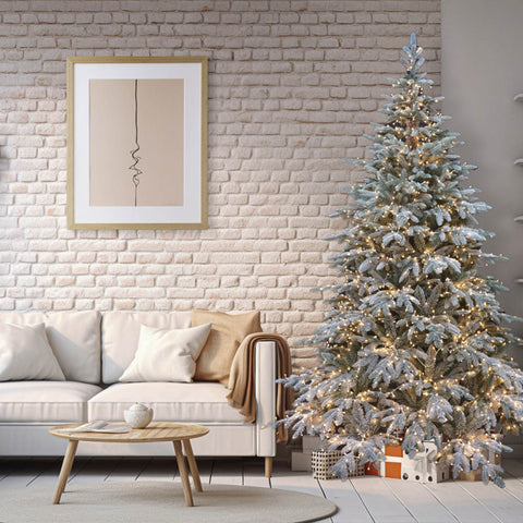 Albero di Natale Pino Verde Innevato H 240cm x L 165cm