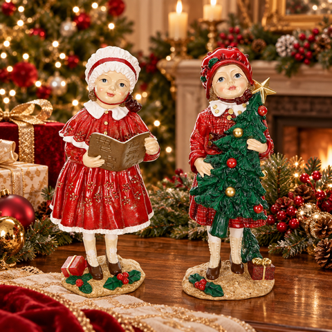 Statuine Bambini Vittoriani di Natale - Goodwill, 69cm