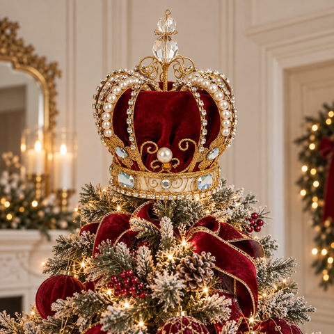 Puntale per Albero di Natale a Forma di Corona Regale - Goodwill, 22cm