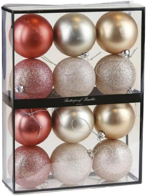 Set 12 Palline Mix Rosa 7cm - Goodwill