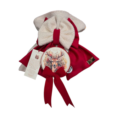 Sacco Natura Fiorita in Velluto 45 cm con Tamburello Cervo – Madame Fioccò