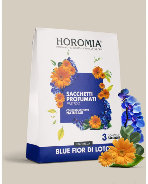 SACCHETTI PROFUMATI MULTIUSO FRAGRANZA BLUE FIOR DI LOTO HOROMIA