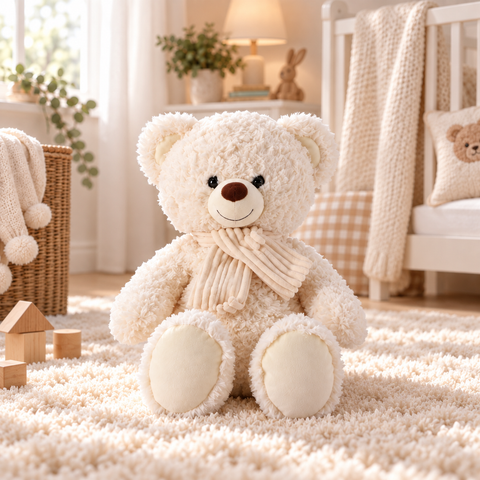 Orsetto Dolce in Peluche con Sciarpa - 30x20x50 cm