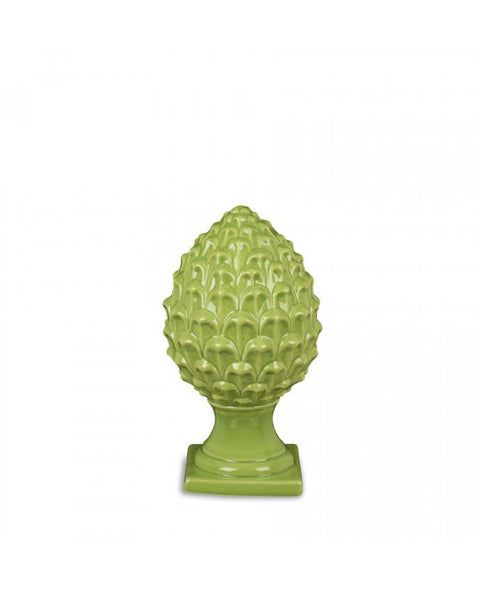 Green porcelain pine cone