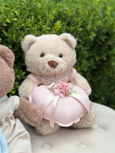 Orsetto artigianale personalizzabile – 30 cm – Fatto a mano con accessori su misura