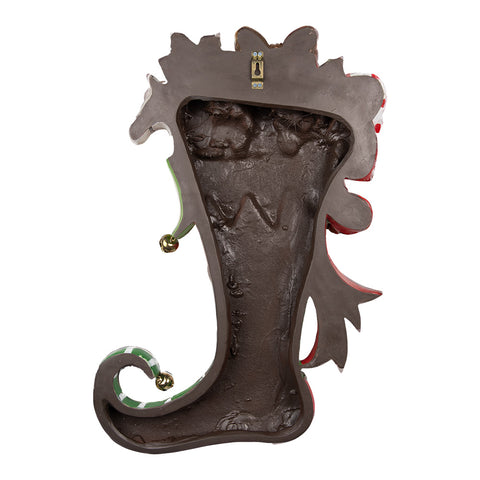 Calza di Natale da Parete Decorativa Rosso e Verde - Clayre & Eef, 54x12x78 cm