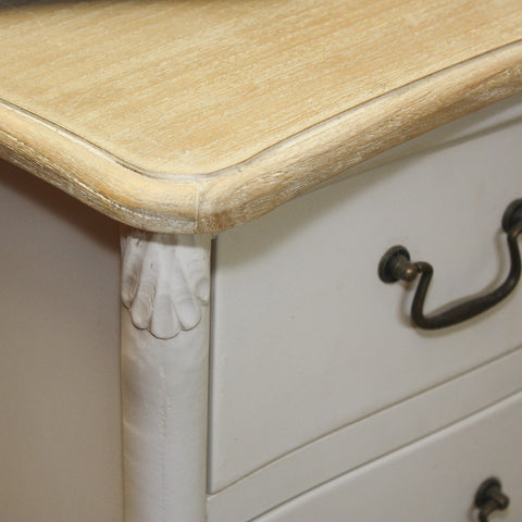 Comò Tortora in Legno Shabby Chic - 80x40x80 cm