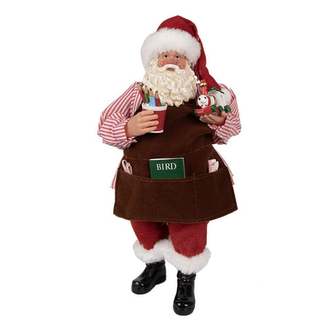 Statuetta Babbo Natale con Matite e Grembiule – 28 cm