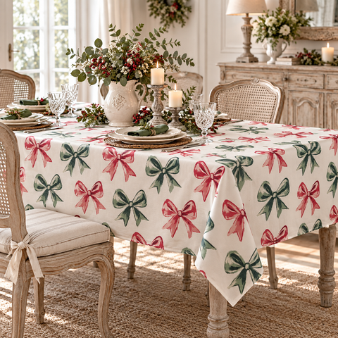 Tovaglia Rettangolare con Motivi Assortiti – Fiocchi Collection by Blanc MariClò, 140x180cm e 140x240cm