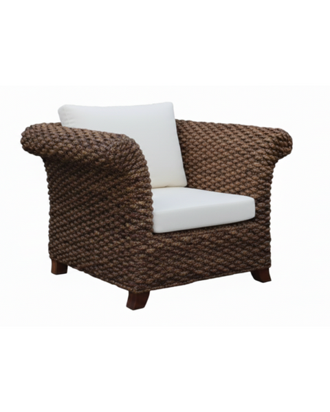 Salotto Completo da esterno in Rattan - Divano 165x73H80, Poltrone 100x73H80, Tavolo 83x83H41