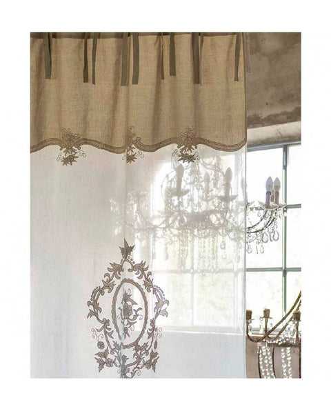 Pair of Linen Curtains Bouquet by Blanc MariClò