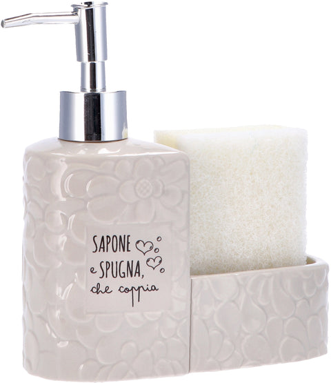 Dispenser sapone liquido con spugna