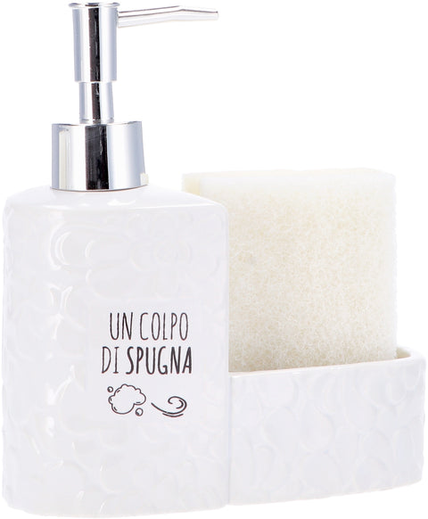 Dispenser sapone liquido con spugna